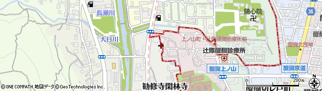 京都府京都市山科区勧修寺閑林寺9周辺の地図