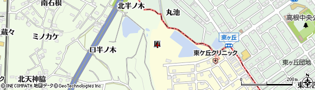 愛知県知多郡阿久比町福住原周辺の地図