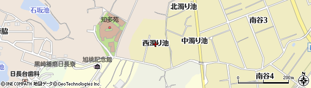 愛知県知多市岡田（西濁り池）周辺の地図