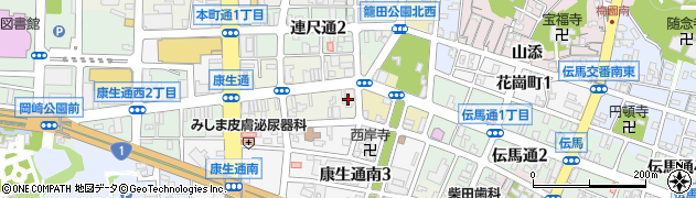 岡崎呉服協組周辺の地図