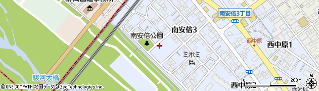静岡県静岡市駿河区南安倍周辺の地図