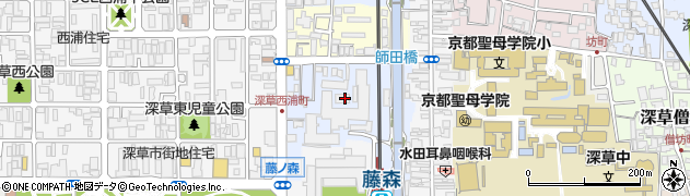 京都府京都市伏見区深草キトロ町周辺の地図