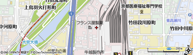 京都府京都市伏見区竹田西段川原町周辺の地図