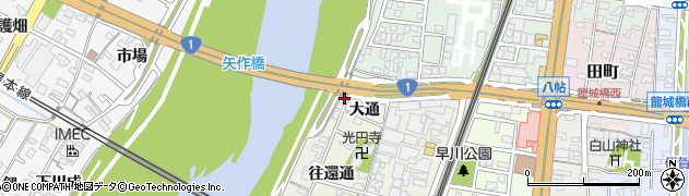 愛知県岡崎市八帖町往還通36周辺の地図