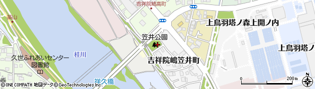 笠井公園周辺の地図
