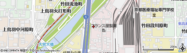 京都府京都市伏見区竹田西段川原町175周辺の地図
