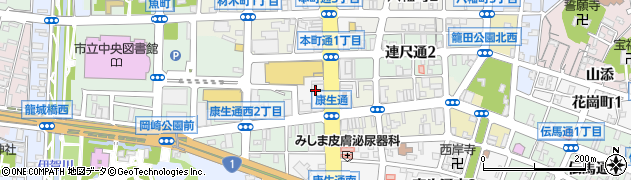 シフォン岡崎店周辺の地図