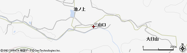 愛知県岡崎市小呂町（三山口）周辺の地図