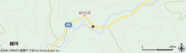愛知県新城市細川（広見）周辺の地図