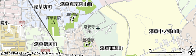 京都府京都市伏見区深草東瓦町周辺の地図
