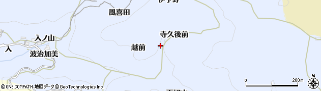 愛知県岡崎市才栗町越前周辺の地図