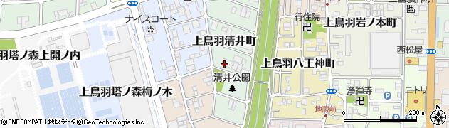 京都府京都市南区上鳥羽清井町周辺の地図