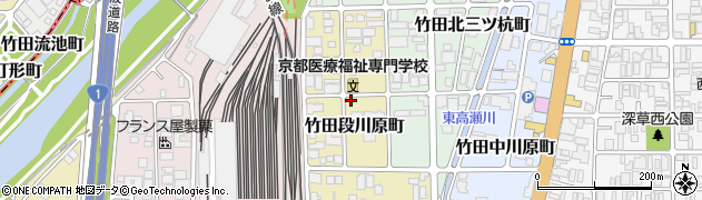 京都府京都市伏見区竹田段川原町周辺の地図