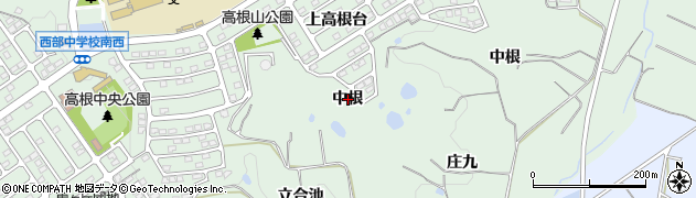 愛知県東浦町（知多郡）緒川（中根）周辺の地図
