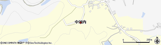 岡山県美作市中河内周辺の地図