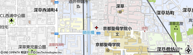 京都府京都市伏見区深草直違橋周辺の地図