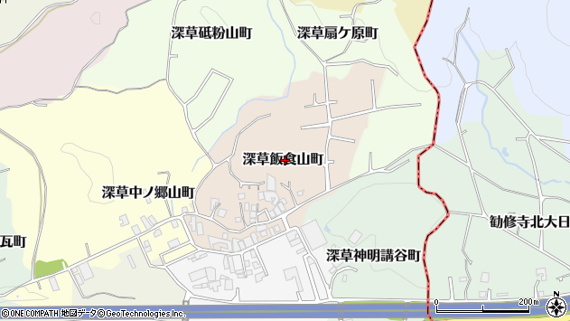 〒612-0815 京都府京都市伏見区深草飯食山町の地図