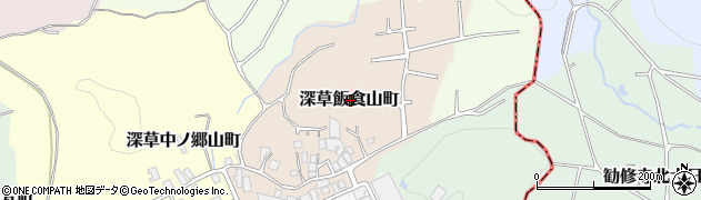 京都府京都市伏見区深草飯食山町周辺の地図