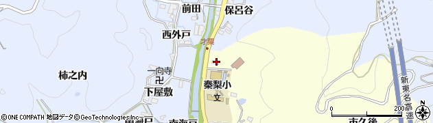 愛知県岡崎市秦梨町（世土田）周辺の地図