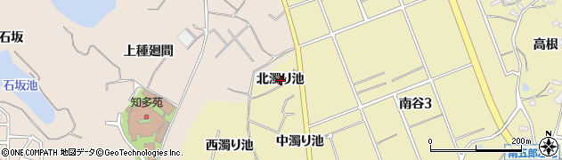 愛知県知多市岡田北濁り池周辺の地図