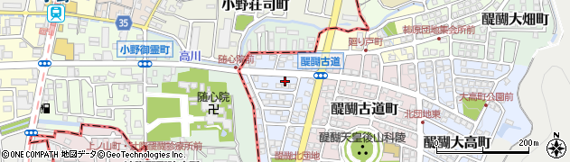 京都府京都市伏見区醍醐京道町周辺の地図