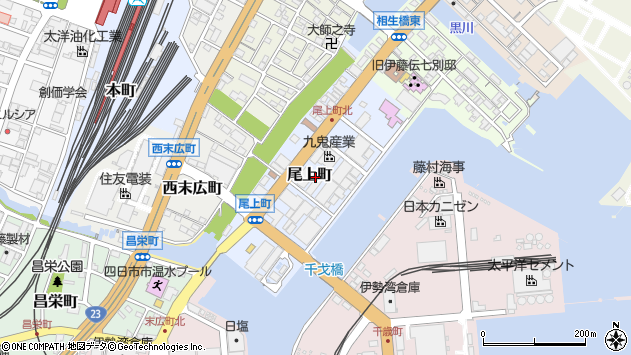 〒510-0059 三重県四日市市尾上町の地図