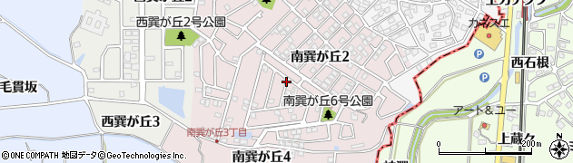 愛知県知多市南巽が丘周辺の地図