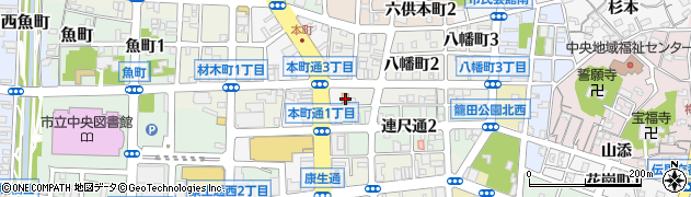 ファミリーマート岡崎本町通店周辺の地図