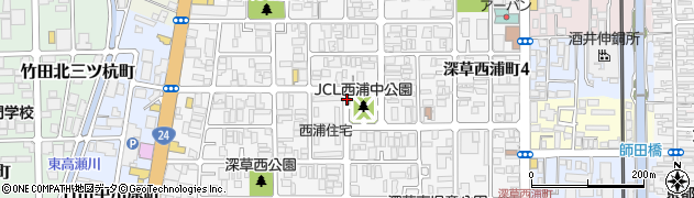 京都府京都市伏見区深草西浦町周辺の地図