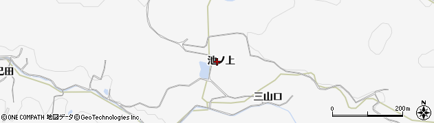 愛知県岡崎市小呂町（池ノ上）周辺の地図