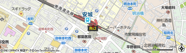 安城駅周辺の地図