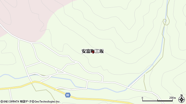 〒671-2425 兵庫県姫路市安富町三坂の地図
