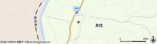 愛知県新城市井代（中谷）周辺の地図