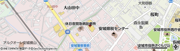 ドミー安城横山店周辺の地図