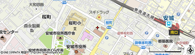 愛知県安城市桜町16周辺の地図