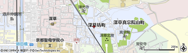 京都府京都市伏見区深草坊町周辺の地図