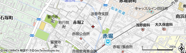 三重県四日市市赤堀周辺の地図