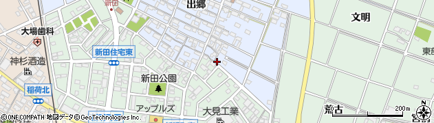 愛知県安城市新田町郷東4周辺の地図