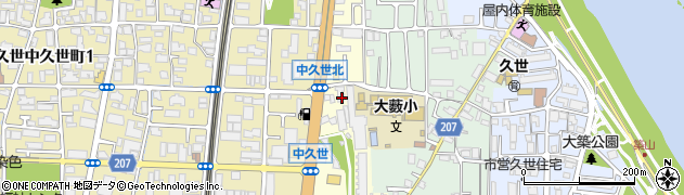 京都府京都市南区久世中久町周辺の地図