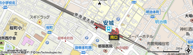 安城市役所　安城駅自転車駐車場周辺の地図