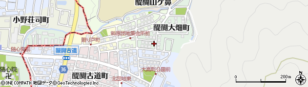 京都府京都市伏見区醍醐大畑町183周辺の地図
