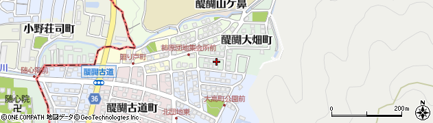京都府京都市伏見区醍醐大畑町181周辺の地図