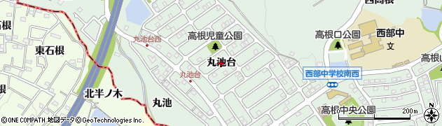 愛知県東浦町（知多郡）緒川（丸池台）周辺の地図