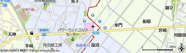 愛知県安城市別郷町（東田）周辺の地図