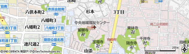 愛知県岡崎市梅園町（寺裏）周辺の地図