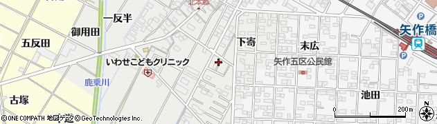 愛知県岡崎市北本郷町周辺の地図