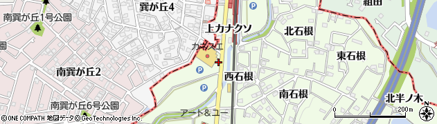 愛知県知多郡阿久比町白沢下カナクソ周辺の地図