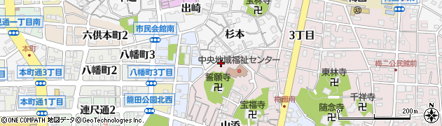愛知県岡崎市梅園町寺裏5周辺の地図