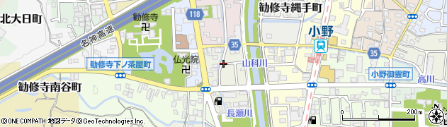 京都府京都市山科区勧修寺風呂尻町周辺の地図