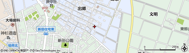 愛知県安城市新田町郷東22周辺の地図